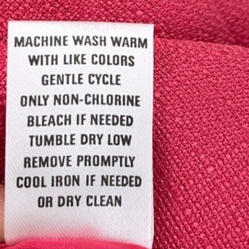Appleseed's Pink Sheath Dress 6P Petite Short Sleeve Textured Lined V943 - Picture 7 of 8